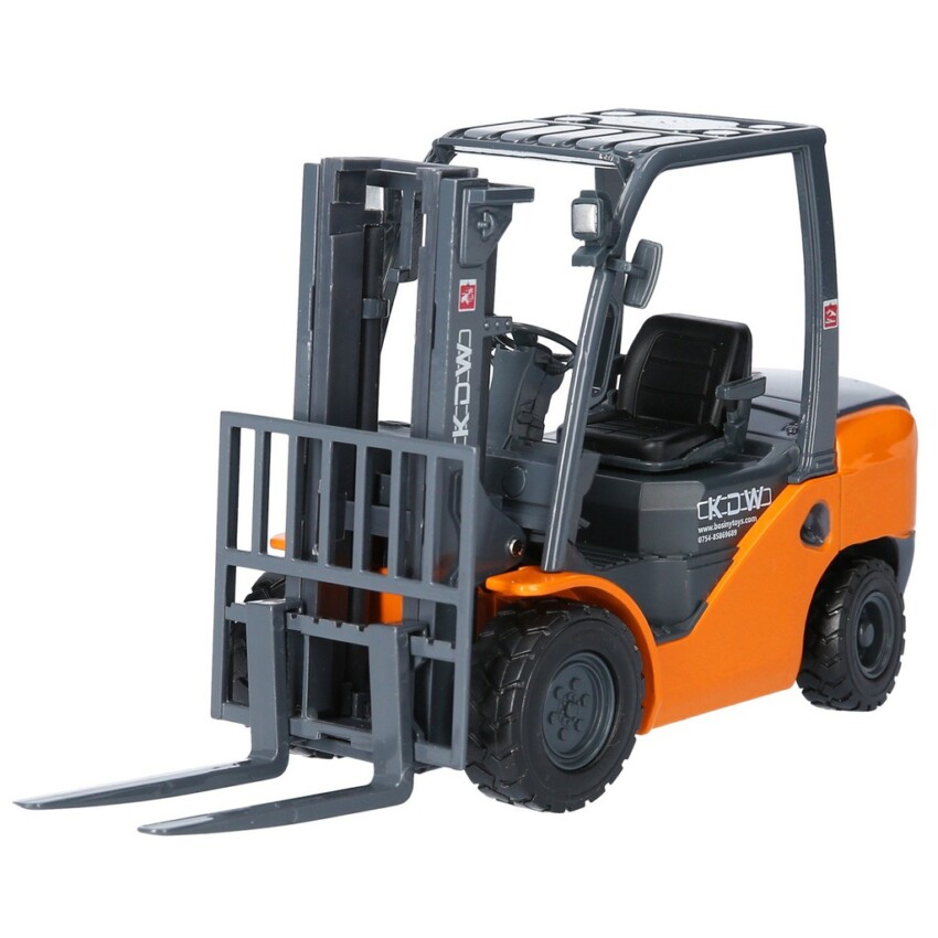 photos of forklifts in different surroundings - hall and large-area store